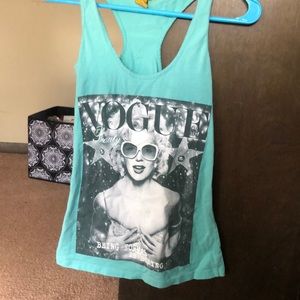 Blue California styles tank top